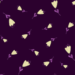 little flower seamless pattern. Vintage nature graphic.