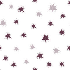 Stars seamless pattern. Cute festive background.