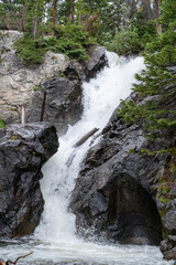 waterfall in the mountains