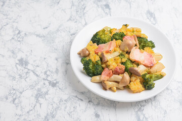 ベーコンと野菜炒め