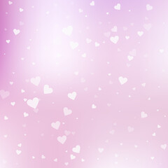 White heart love confettis. Valentine's day fallin