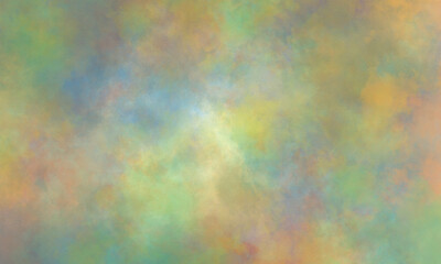 Watercolor background in pink, yellow, purple, green, blue and orange tones. Copy space, horizontal banner.	