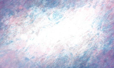 Abstract celestial watercolor background in blue, purple and pink tones. Copy space, horizontal banner.	