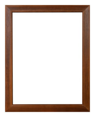 Brown frame isolated on the white background