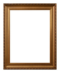 Fototapeta premium Antique gold frame isolated on the white background