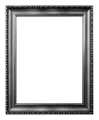 Antique silver frame isolated on the white background