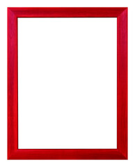 Red frame isolated on the white background