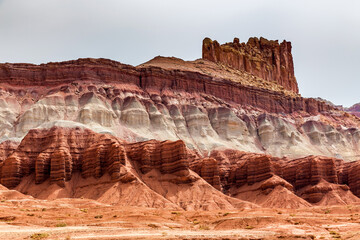 Colorful desert mountains in Capitol reef
