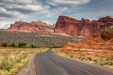 Scenic Drive in Capitol Reef National Park, Utah