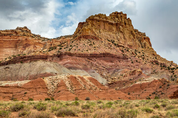 mountain in the desert landscape of Capitol Reef National Park
