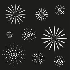 Sparkle background. Salut pattern vector	