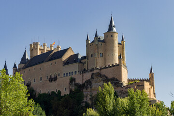 Fototapeta na wymiar View of the alcazar of Segovia (Spain)