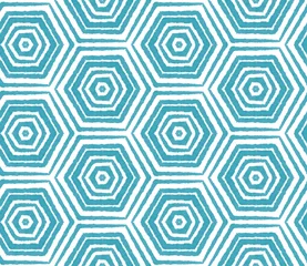 Wallpaper murals Turquoise Arabesque hand drawn pattern. Turquoise