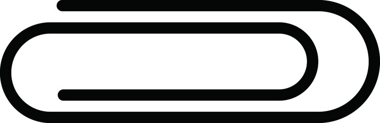 シンプルなゼムクリップのシルエット、ベクターアイコン