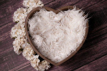 Newborn digital love heart backdrop/background