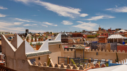Marrakech typical rooftops