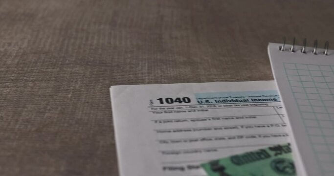 American IRS Internal Revenue Service individual income tax form 1040 at stimulus economic tax return check
