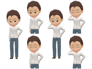 [Shy A] African American Man shirts short hair front