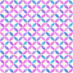 Seamless pattern illustration of geometric pattern (Japanese pattern, shippo) (vector)