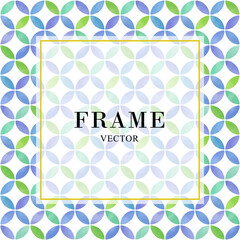 Background frame illustration of geometric pattern (Japanese pattern, shippo) (vector)
