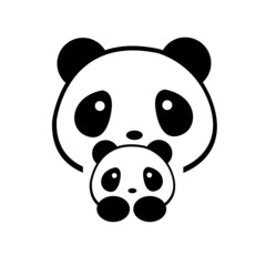 Fototapeta premium panda vector illustration design suitable for logo icon vector illustration