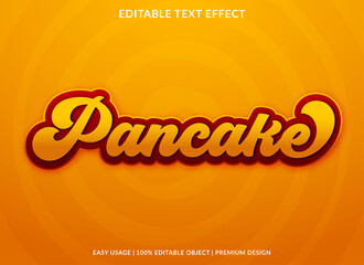 pancake text effect template with bold and abstract style use for business brand and logo - obrazy, fototapety, plakaty