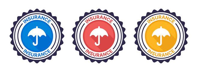 Insurance seal stamp icon vector illustration.