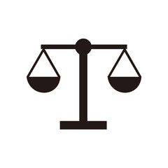 Scale icon. Law scale vector icon. Justice symbol