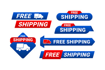 Free shipping label design sale promotion collection