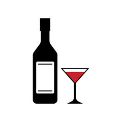 Wine icon design template vector isolated