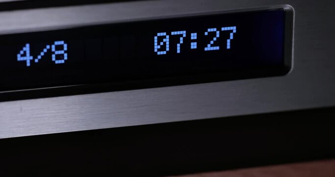 Cd player playing a disc