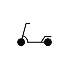 Scooter, Kick Scooter Solid Icon, Vector, Illustration, Logo Template. Suitable For Many Purposes.