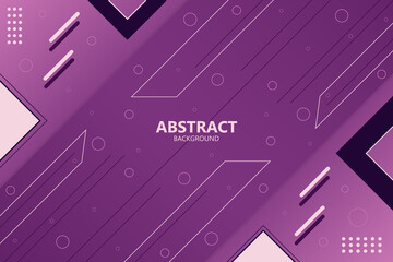 Geomatric creative abstract background with memphis purple color modern style, vector illustration eps file