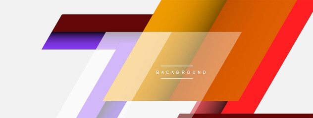 Vector background. Abstract overlapping color lines design with shadow effects. Illustration for wallpaper banner background or landing page