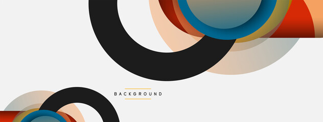 Creative geometric wallpaper. Minimal abstract background. Circles composition vector illustration for wallpaper banner background or landing page