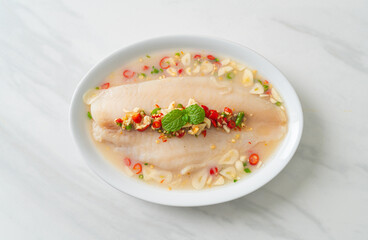 Steamed Fish in Spicy Lemon Sauce