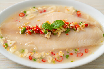 Steamed Fish in Spicy Lemon Sauce