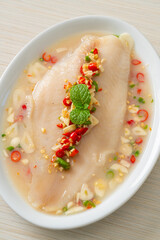 Steamed Fish in Spicy Lemon Sauce