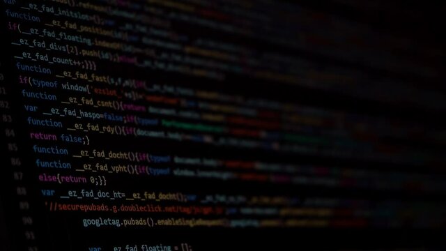 Hacker scanning numbers and computer code to bypass firewall and install virus
