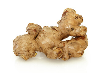 Fresh ginger isolated on white background
