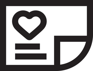 balon text icon love, editable stroke and color. © elvektorkita