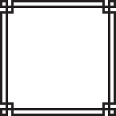 geometric line frame, editable stroke and color.