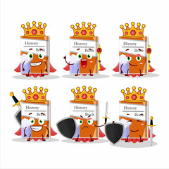 A Charismatic King history books cartoon character wearing a gold crown