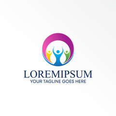 3 Body ot human in Happy family image graphic icon logo design abstract concept vector stock. Can be used as a symbol related to community or health.