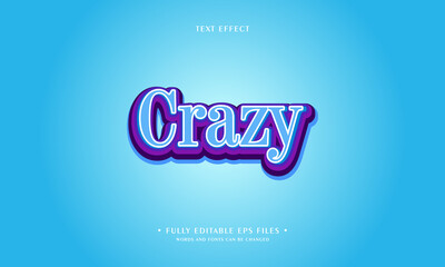Crazy style editable text effect	