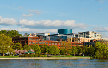 View of the Grand Rapids skyline from across the Grand River