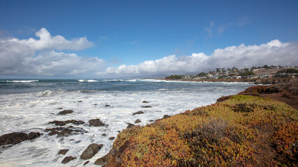 Rocky Central California coastline at Cambria California United States