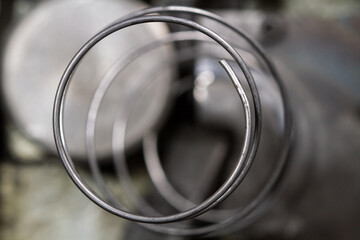 Production of independent springs for mattresses. Independent spring blocks packed in spunbond....