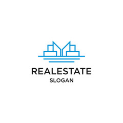 Real Estate logo icon flat design template 