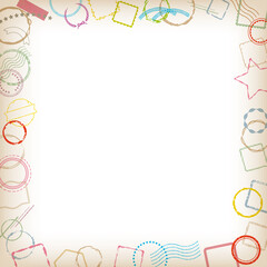 スタンプのフレームデザイン